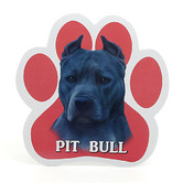 Pit Bull Car Magnet, red, 5"