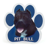 Pit Bull Car Magnet, blue, 5"