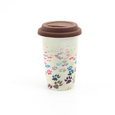 "Paw Prints" Mug with lid, ceramic, 10 oz