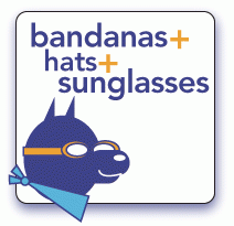 bandanas + hats + sunglasses