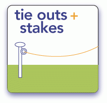 tie outs + stakes
