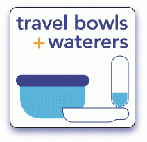 travel bowls + waterers